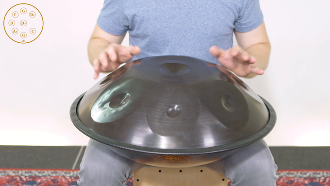Raga Desya Todi D# Handpan, 8 notes, Black video