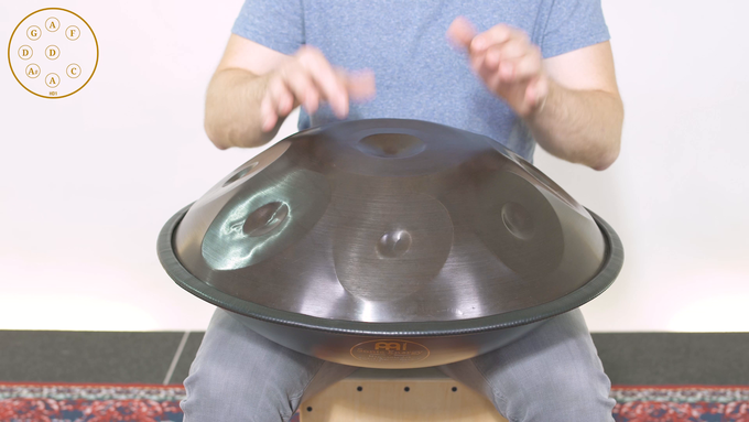 Natural D Handpan, 8 notes, Black video