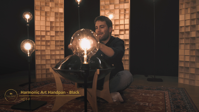 Natural Prime F Handpan, 8 notes, Black video